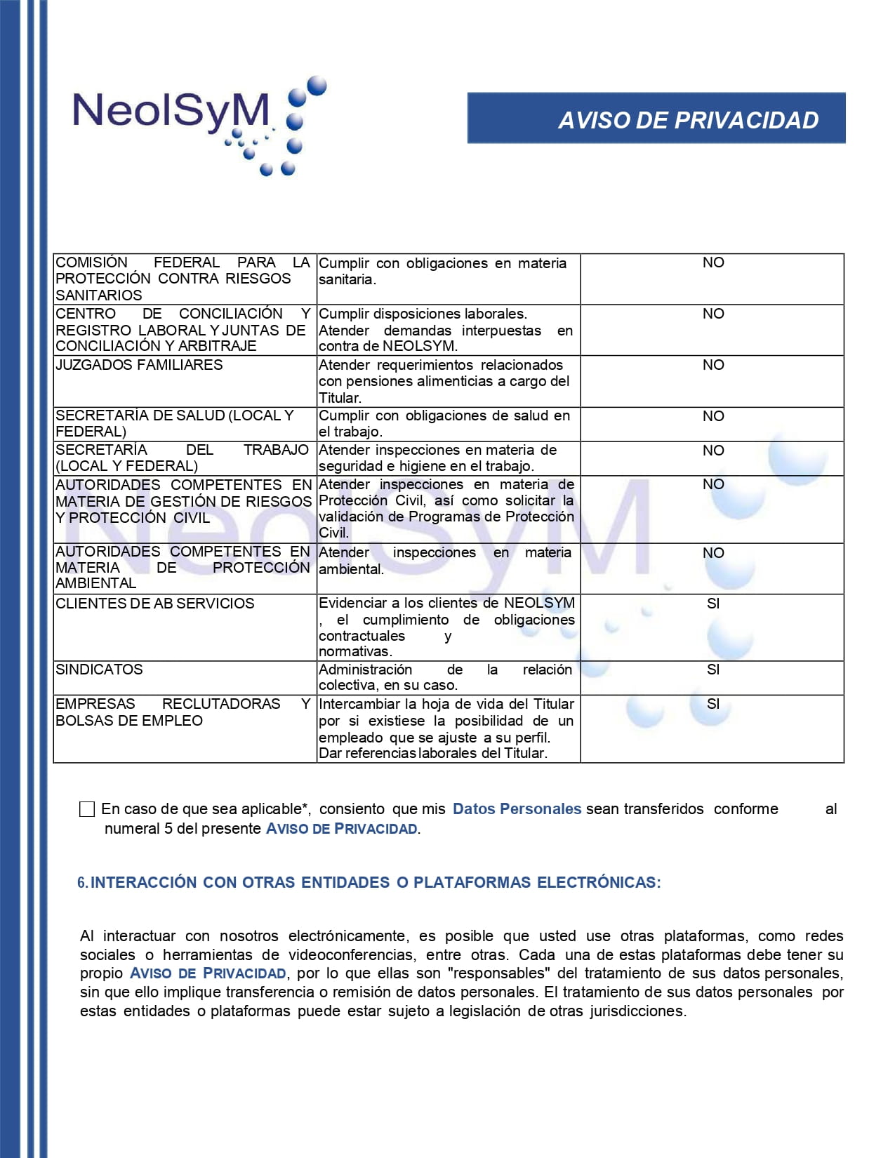 Descarga Aviso de Privacidad Empleados
